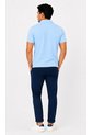 Polo Para Hombre Manga Corta Azul Claro Marca L&H Ref. 4Q109001 de L&H