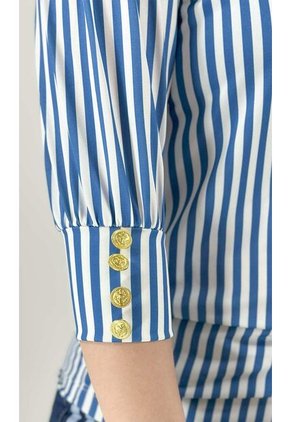 Camiseta Para Mujer Manga 3/4 Azul Marca L&H Ref. 1F409482