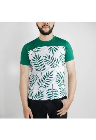 Camiseta Para Hombre Manga Corta Verde Marca L&H L&H