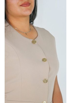 Chaleco Para Mujer Beige Marca L&H Ref. 1G425001