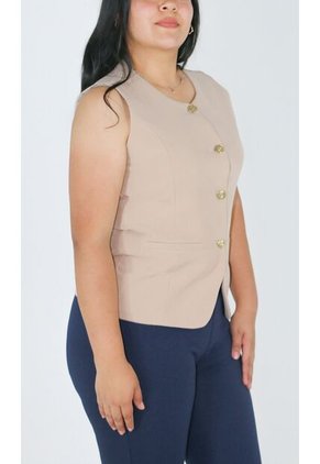 Chaleco Para Mujer Beige Marca L&H Ref. 1G425001