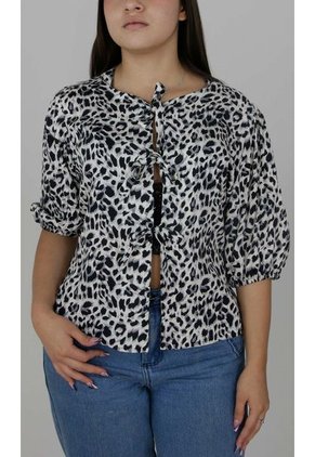 Blusa Para Mujer Manga Corta Gris Claro Marca L&H