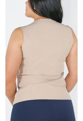 Chaleco Para Mujer Beige Marca L&H Ref. 1G425001