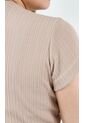 Camiseta Para Mujer Manga Corta Taupe Marca L&H Ref. 4R409215 de L&H