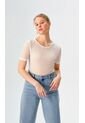 Camiseta Para Mujer Manga Corta Beige Marca L&H Ref. 2J409117 de L&H