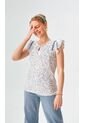 Blusa Para Mujer Manga Sisa Azul Marca L&H Ref. 2Bv412003 de L&H