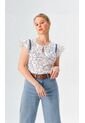 Blusa Para Mujer Manga Sisa Azul Marca L&H Ref. 2Bv412003 de L&H