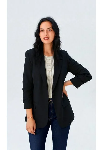 Chaqueta Para Mujer. Negro Marca L&H Ref. 4V608020