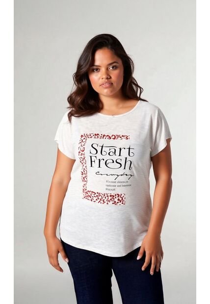 Camiseta Para Mujer. Manga Corta Gris Claro Marca L&H Ref. 5G609077