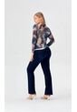Camiseta Para Mujer Manga 3/4 Azul Marca L&H Ref. 2J409115 de L&H