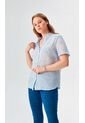 Blusa Para Mujer Manga Corta Azul Claro Marca L&H Ref. 1F412712 de L&H