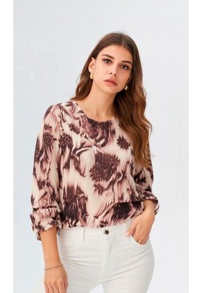 Blusa Para Mujer Manga 3/4 Negro Marca L&H Ref. 5P412282
