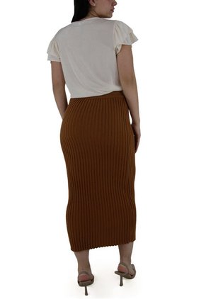 Falda Para Mujer Taupe Marca L&H