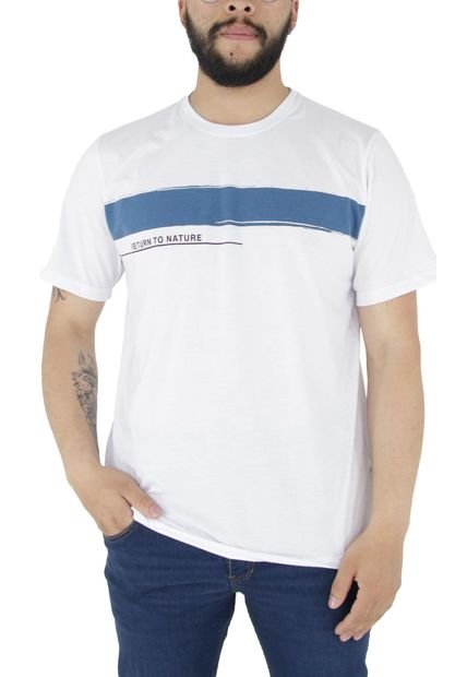Camiseta Para Hombre  Blanco Marca L&H