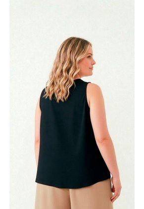Camiseta Para Mujer. Manga Sisa Negro Marca L&H Ref. 1F609010