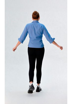 Blusa Para Mujer Manga 3/4 Azul Claro Marca L&H Ref. 3K412145