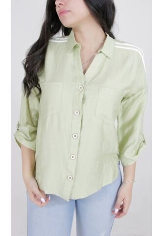 Blusa Para Mujer Manga 3/4 Verde Marca L&H Ref. 1F412633 L&H
