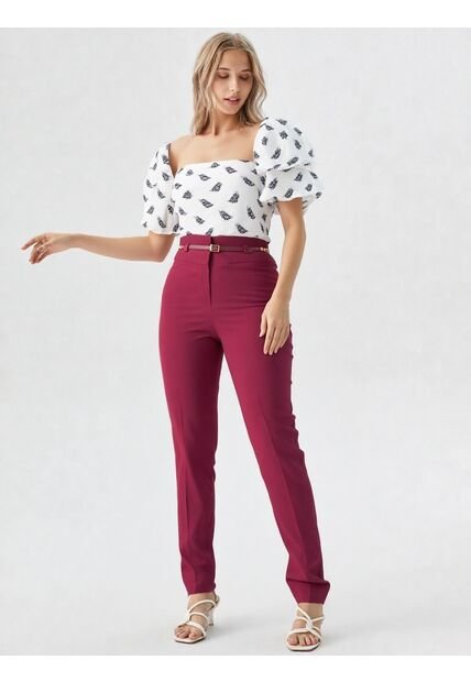 Pantalon Para Mujer Vino Marca L&H