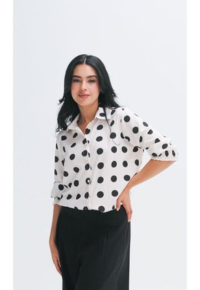 Blusa Para Mujer Manga 3/4 Crudo Marca L&H Ref. 2J412264