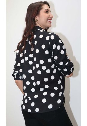 Blusa Para Mujer Manga 3/4 Negro Marca L&H Ref. 2J412264