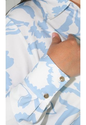 Blusa Para Mujer Manga Larga Azul Marca L&H Ref. 1F412691