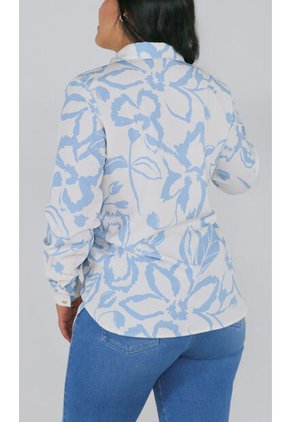 Blusa Para Mujer Manga Larga Azul Marca L&H Ref. 1F412691