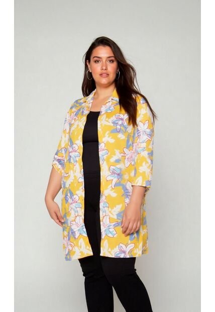 Bluson Para Mujer. Manga 3/4 Amarillo Marca L&H Ref. 7D624008