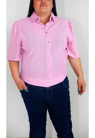 Blusa Para Mujer. Manga Corta Rosado Marca L&H L&H
