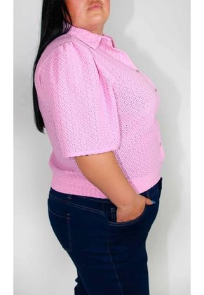 Blusa Para Mujer. Manga Corta Rosado Marca L&H