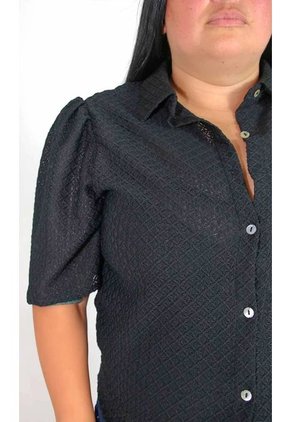 Blusa Para Mujer. Manga Corta Negro Marca L&H