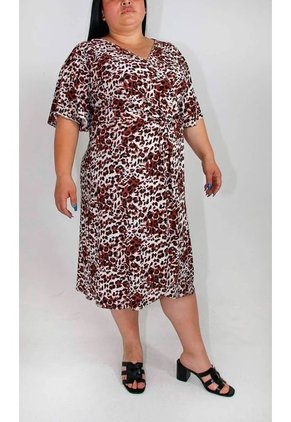 Vestido Para Mujer. Manga Corta Gris Oscuro Marca L&H