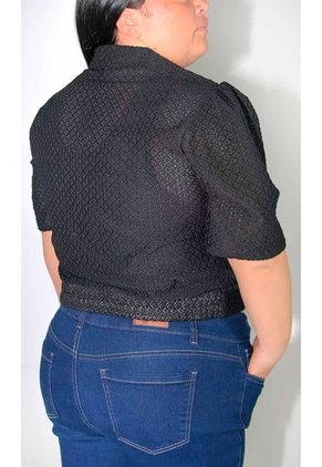 Blusa Para Mujer. Manga Corta Negro Marca L&H