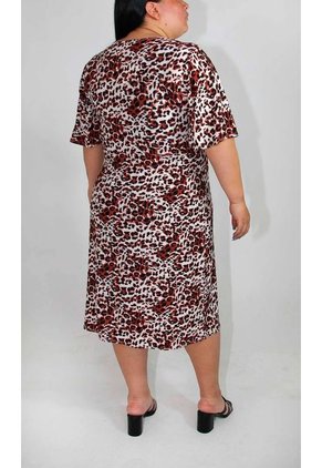 Vestido Para Mujer. Manga Corta Gris Oscuro Marca L&H