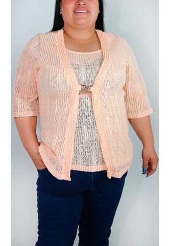 Blusa Para Mujer. Manga 3/4 Coral Marca L&H L&H