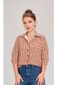 Blusa Para Mujer Manga Corta Cafe Marca L&H Ref. 2J412278 de L&H