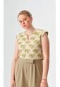 Camiseta Para Mujer Manga Corta Verde Marca L&H Ref. 1F409525 de L&H