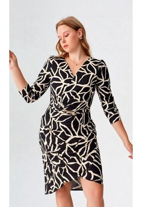 Vestido Para Mujer Manga 3/4 Negro Marca L&H Ref. 1Y417031