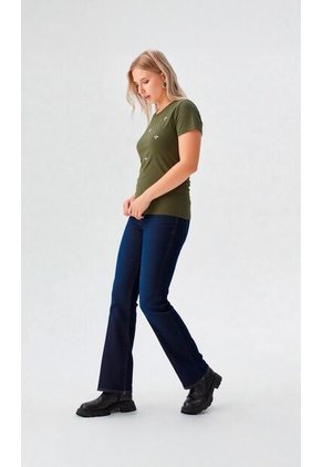 Camiseta Para Mujer Manga Corta Verde Marca L&H Ref. 7S409043