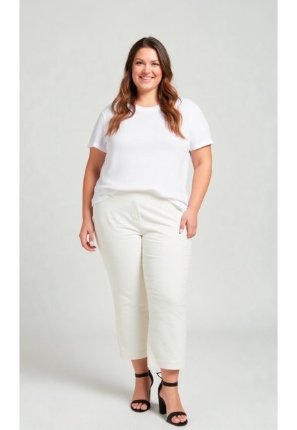 Pantalon Para Mujer. Blanco Marca L&H Ref. 1F607088