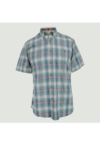 Camisa Para Hombre Manga Corta Verde Marca L&H L&H