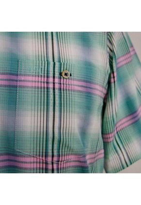 Camisa Para Hombre Manga Corta Verde Marca L&H