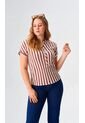 Blusa Para Mujer Manga Corta Taupe Marca L&H Ref. 1F412668 de L&H