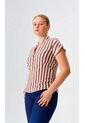 Blusa Para Mujer Manga Corta Taupe Marca L&H Ref. 1F412668 de L&H