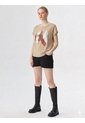Camiseta Para Mujer Manga Corta Beige Marca L&H Ref. 5G409264 de L&H