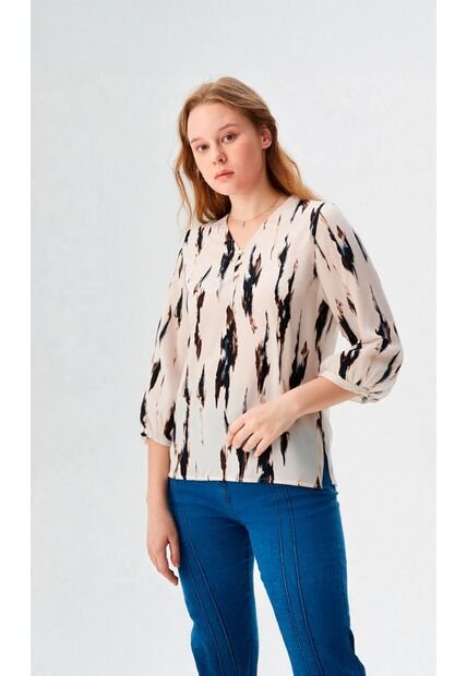 Blusa Para Mujer Manga 3/4 Negro Marca L&H Ref. 5P412263