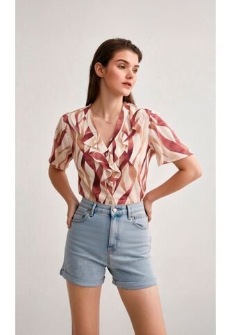 Blusa Para Mujer Manga Corta Rosado Marca L&H Ref. 2J412279 L&H