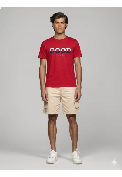 T-Shirt Para Hombre  Rojo Marca L&H Ref. 4K119006