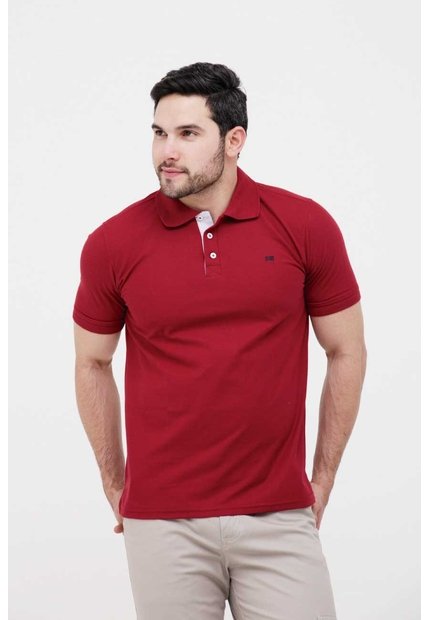 Polo Para Hombre Manga Corta Rojo Marca L&H Ref. 4Q109001