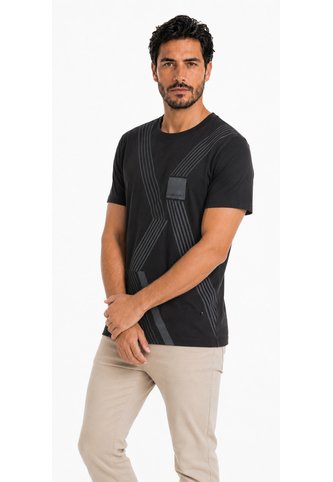 T-Shirt Para Hombre  Negro Marca L&H Ref. 4K119009 L&H