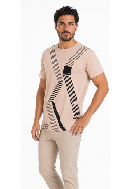 T-Shirt Para Hombre  Beige Marca L&H Ref. 4K119009